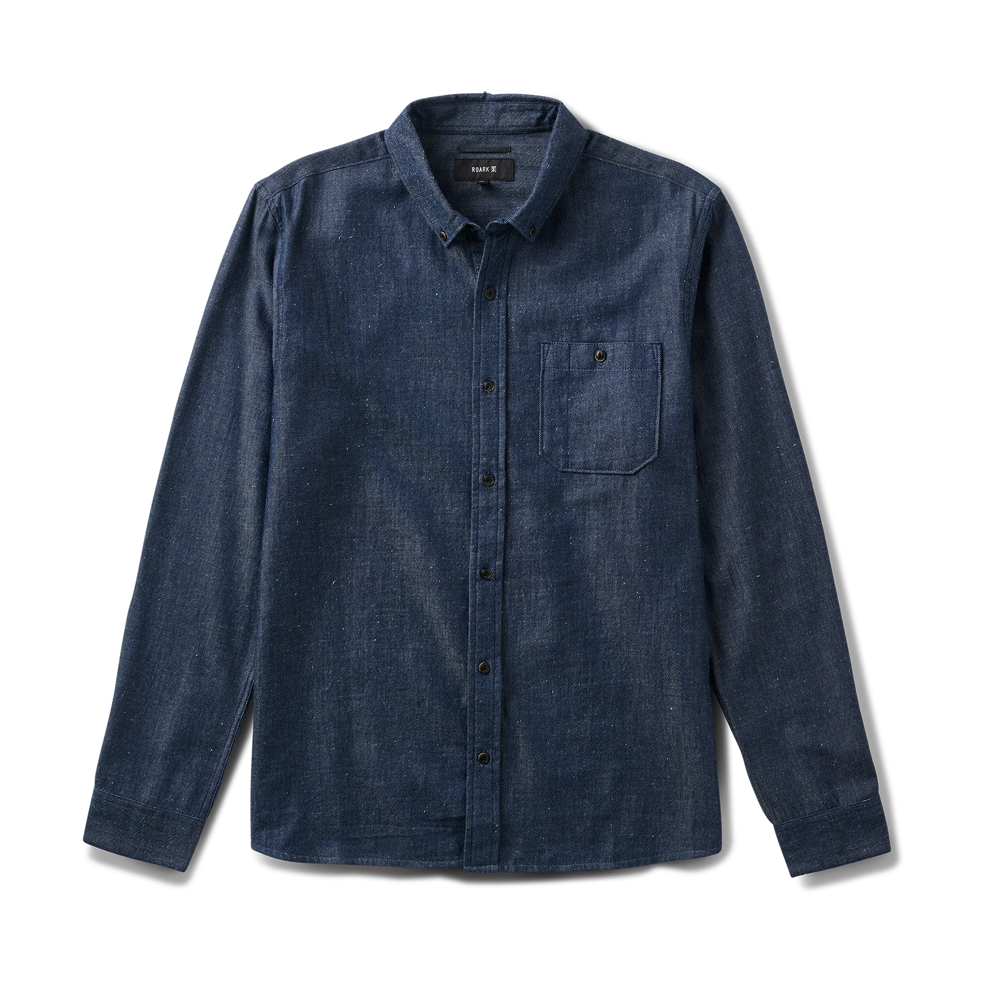 Scholar Chambray Button Up Shirt - Mid Indigo