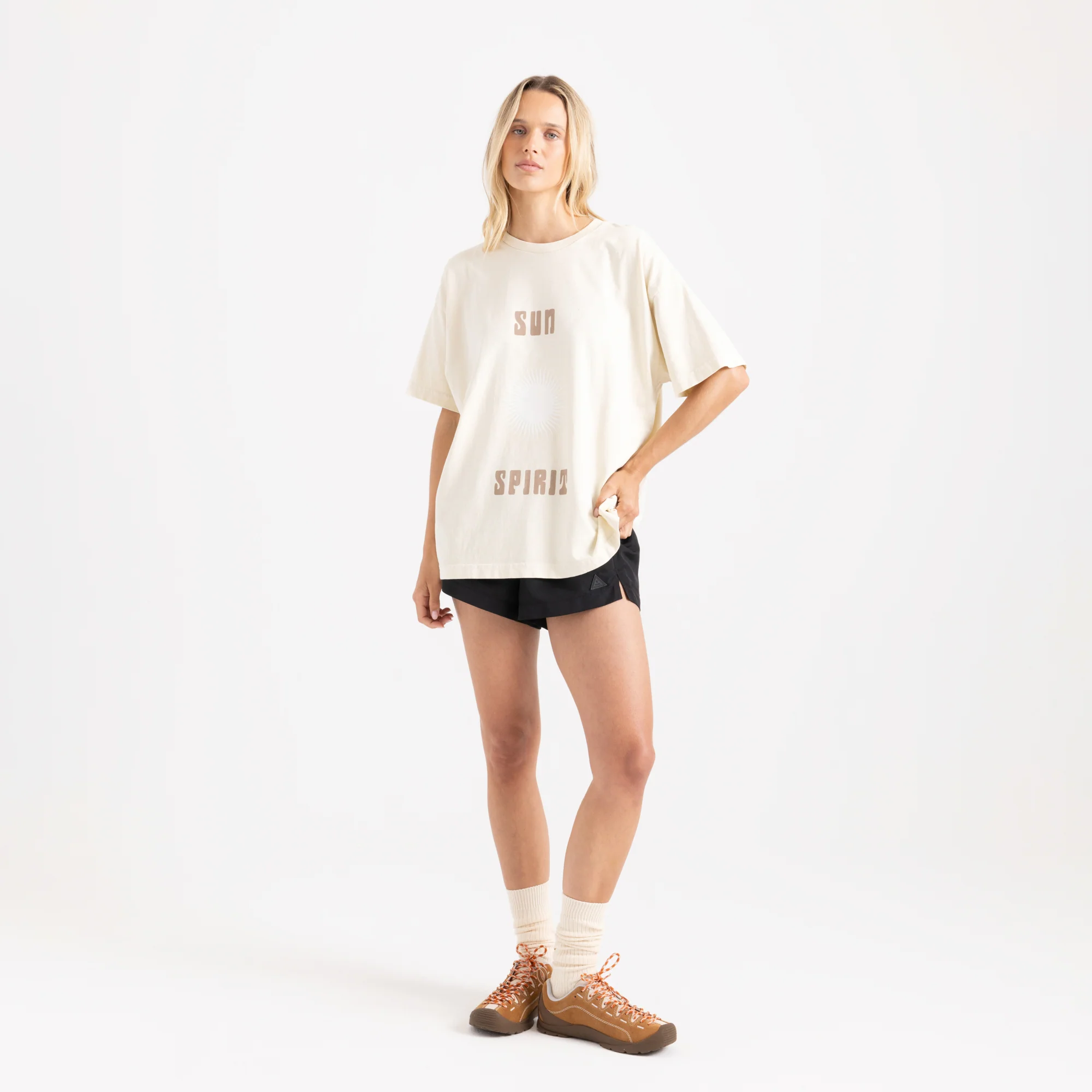 Sun Oversized Premium Tee - Bone