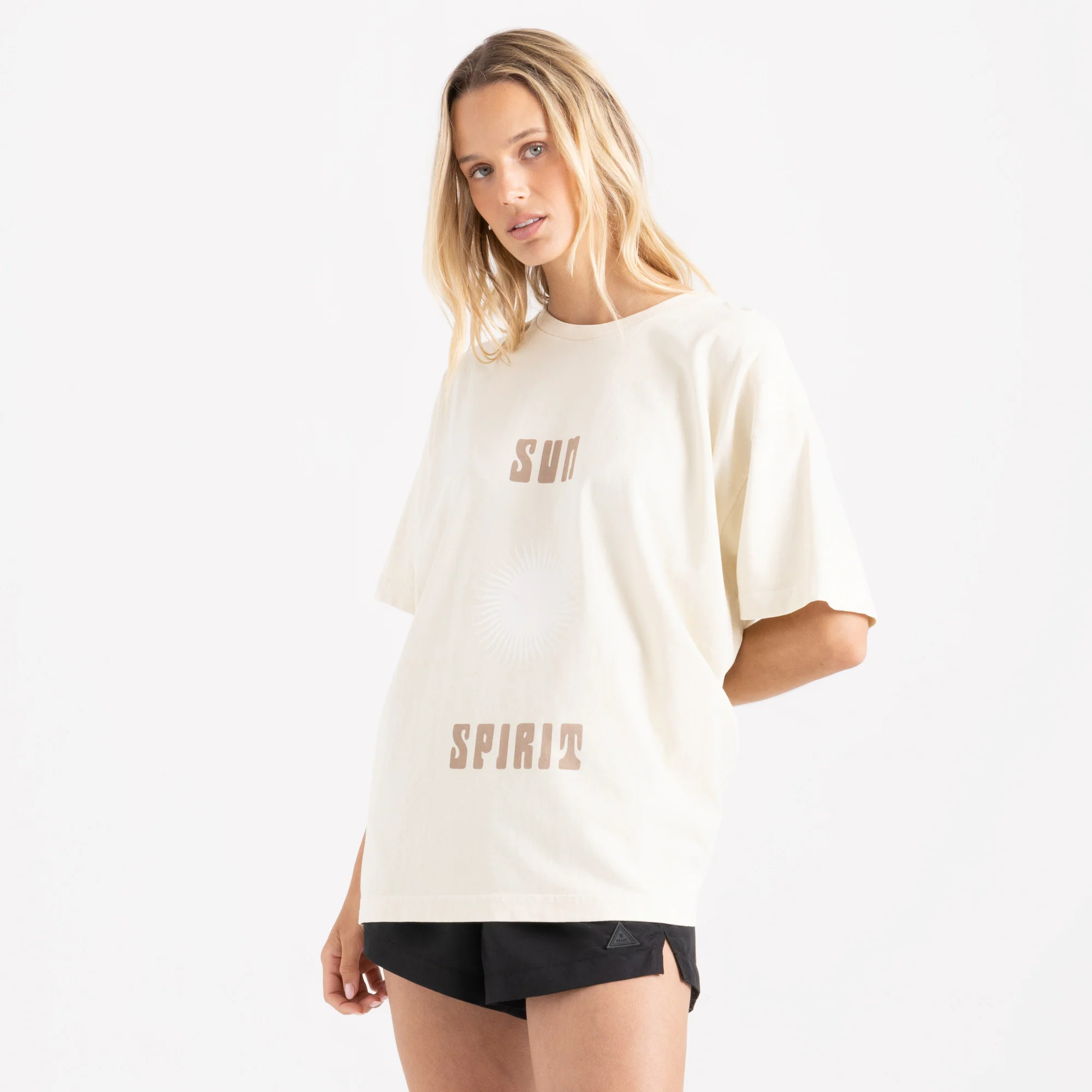 Sun Oversized Premium Tee - Bone