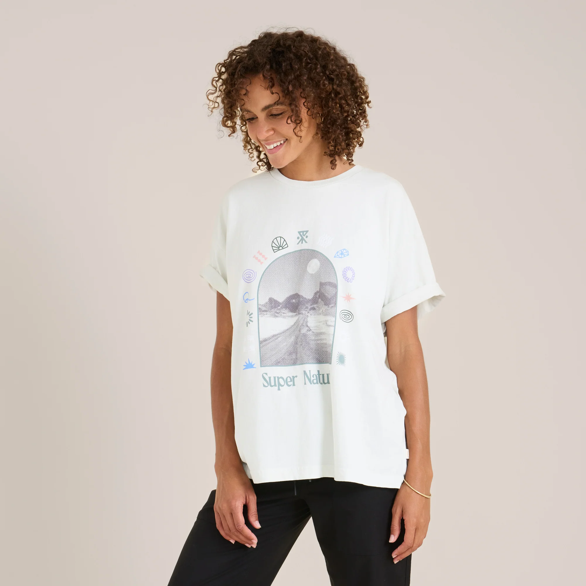 Super Natural Oversized Premium Tee - Mist