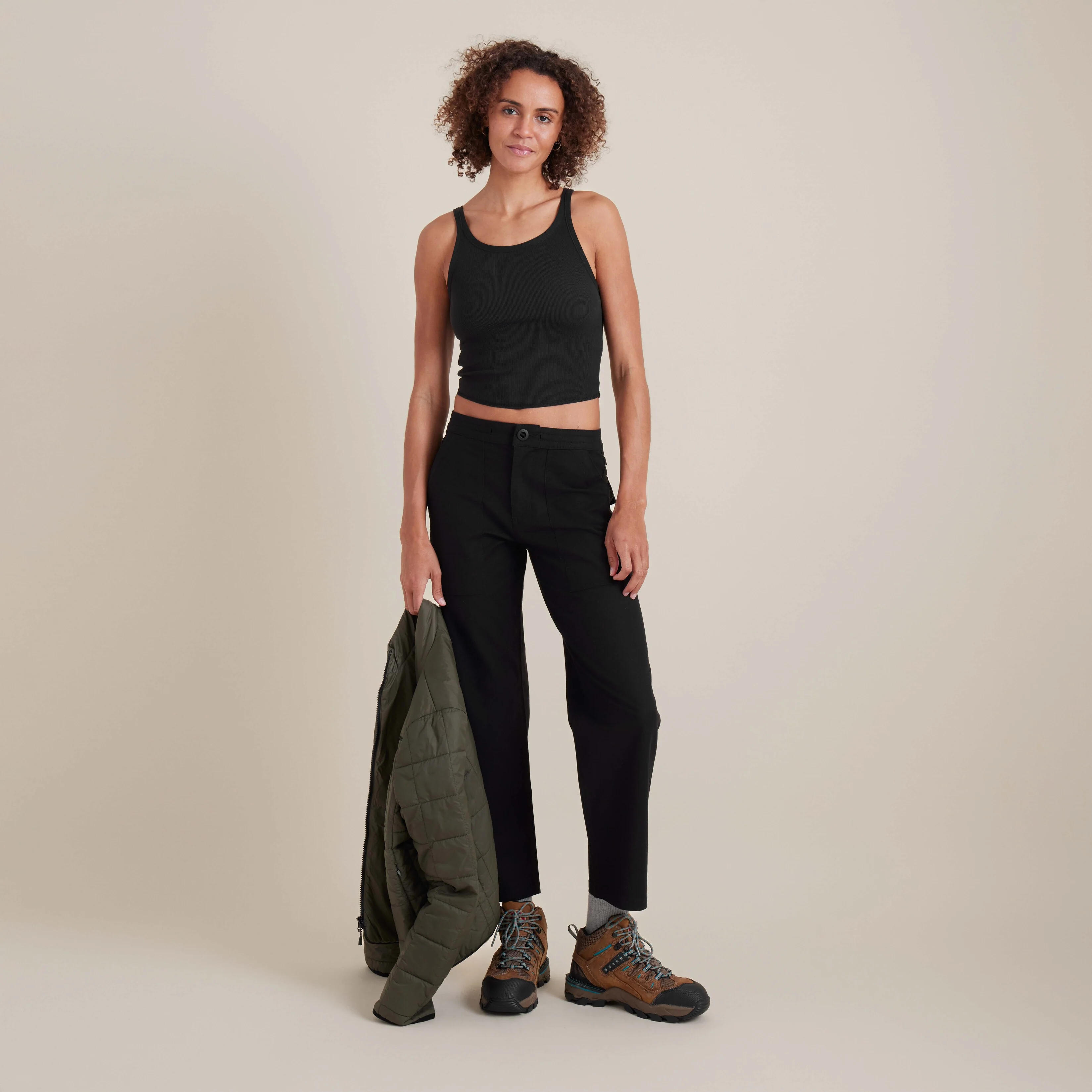 Wind Worn Tank Top - Black